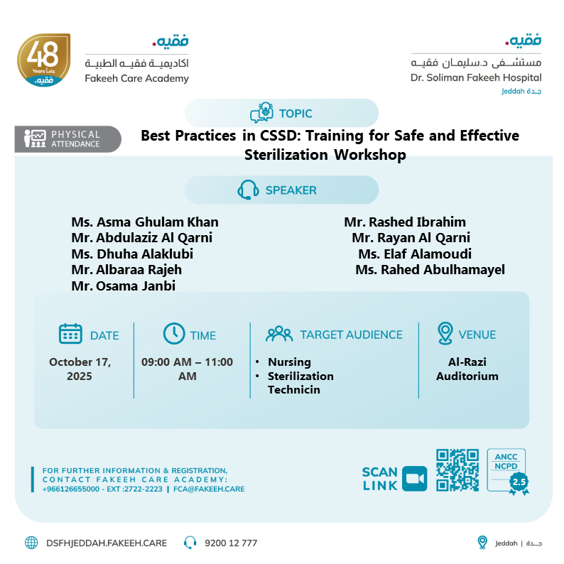 Best Practices in CSSD: Training for Safe and Effective Sterilization Workshop