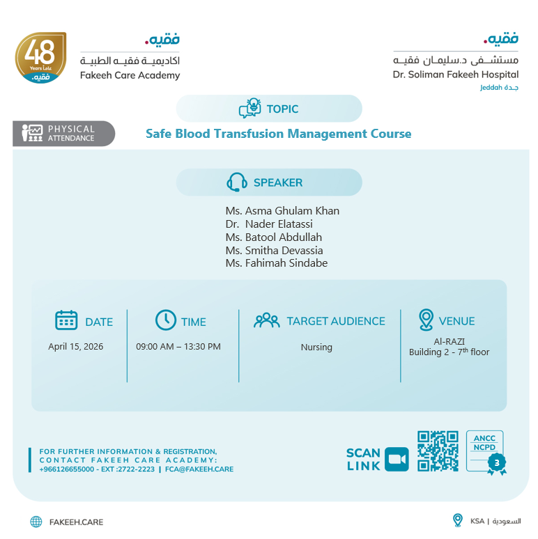 Safe Blood Transfusion Management Course