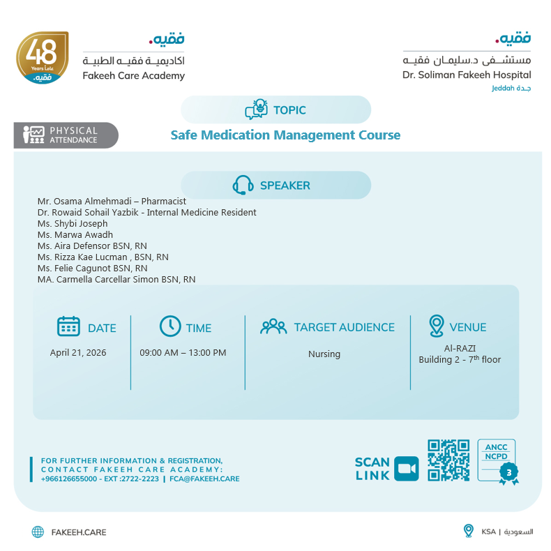 Safe Medication Management Course 2026