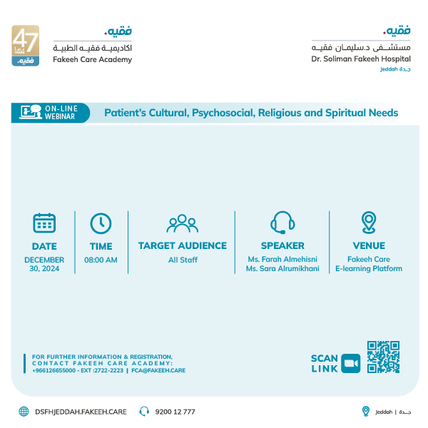 Patient’s Cultural, Psychosocial, Religious and Spiritual Needs