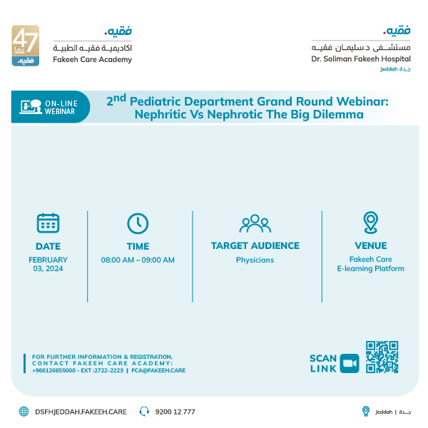 2ST Pediatric Department Grand Round Webinar: nephritic Vs nephrotic the big dilemma