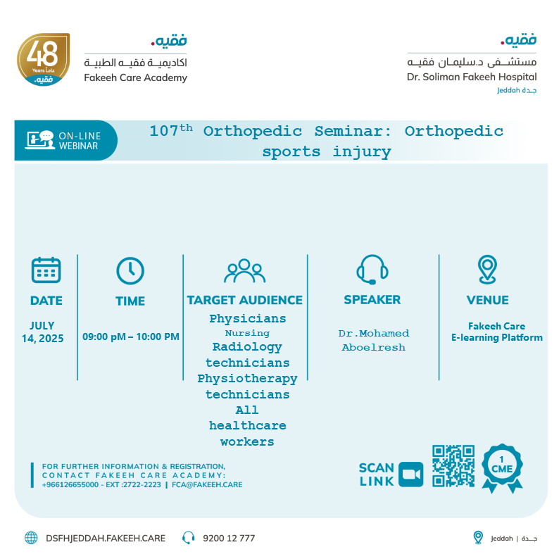 107th Orthopedic Seminar: Orthopedic sports injury